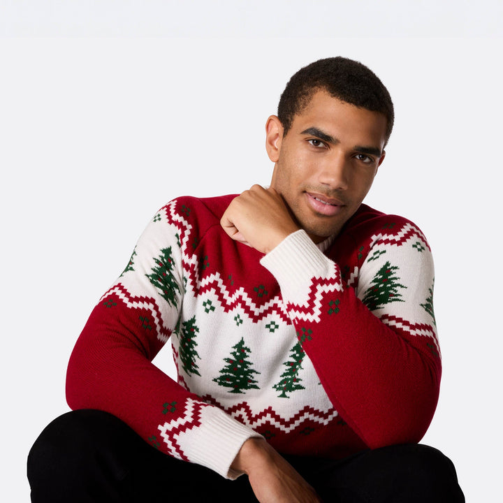 Pull de Noël homme Sapin rétro