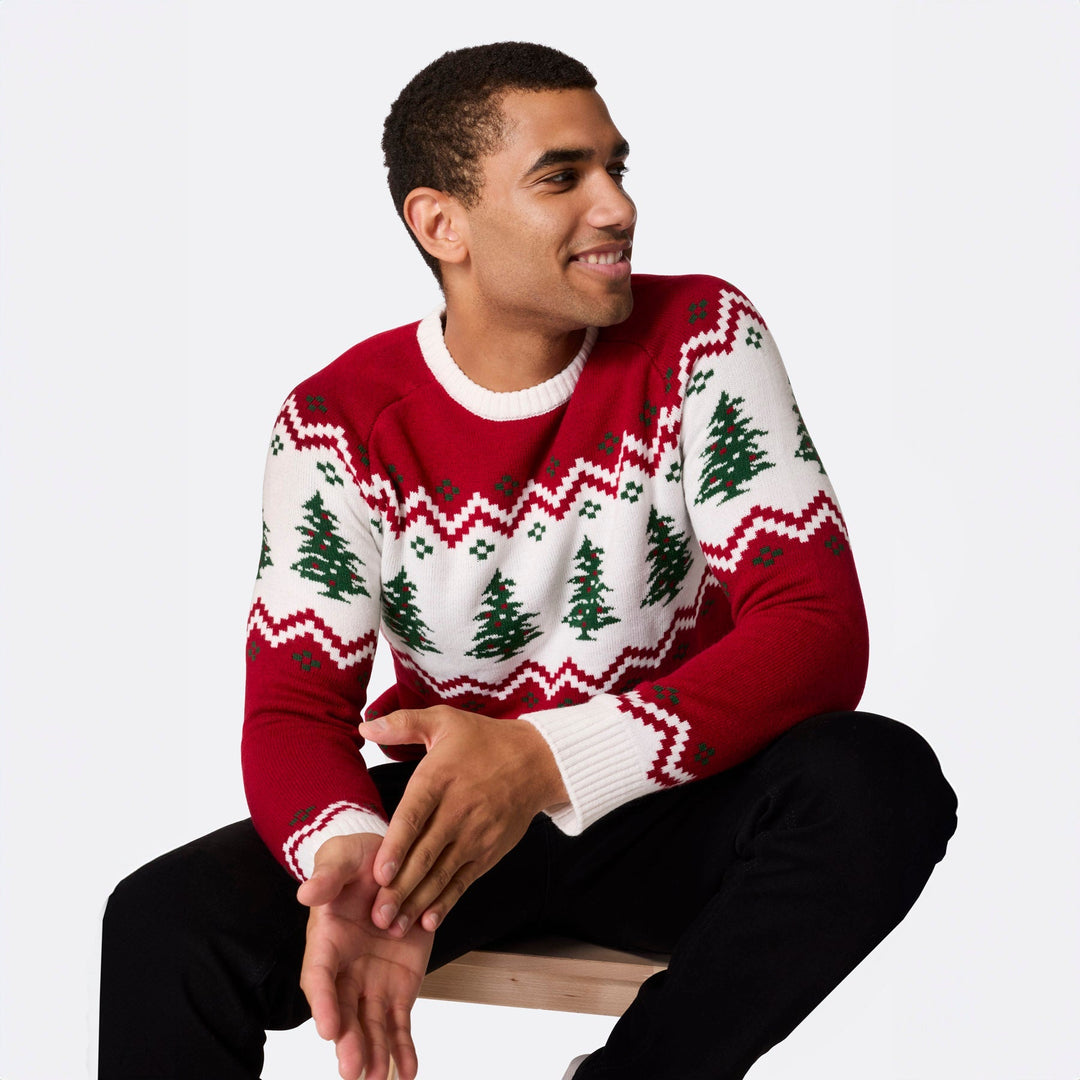 Pull de Noël homme Sapin rétro