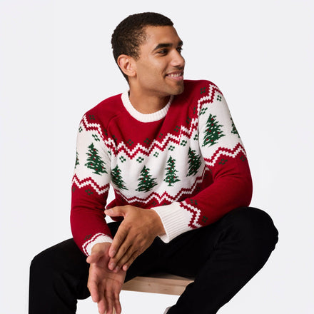 Pull de Noël homme Sapin rétro