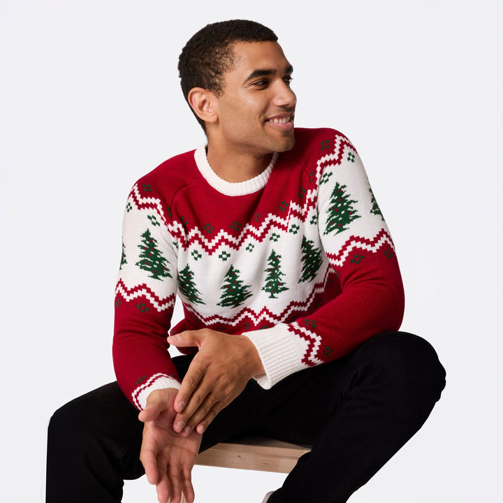 Pull de Noël homme Sapin rétro