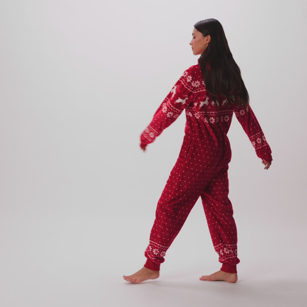 Combinaison de Noël femme - rouge