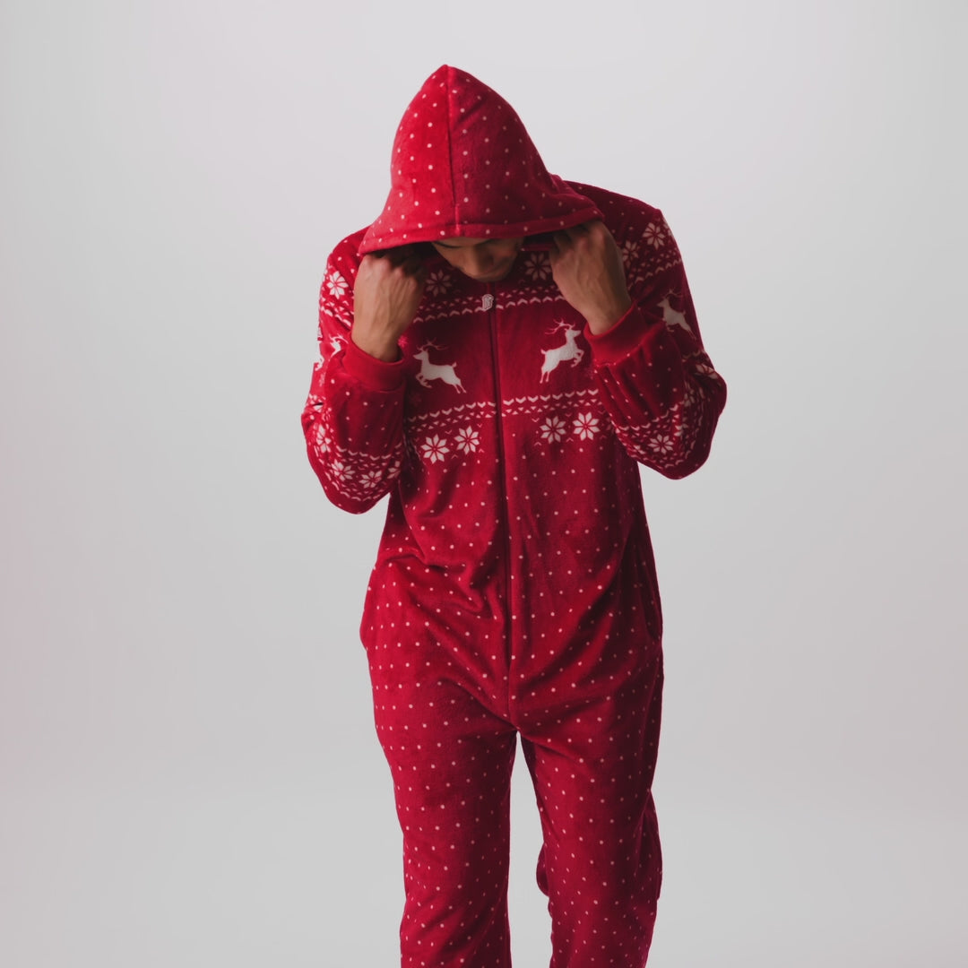 Combinaison de Noël homme - rouge