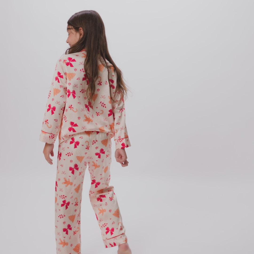 Pyjama de Noël enfant en satin Pain d&