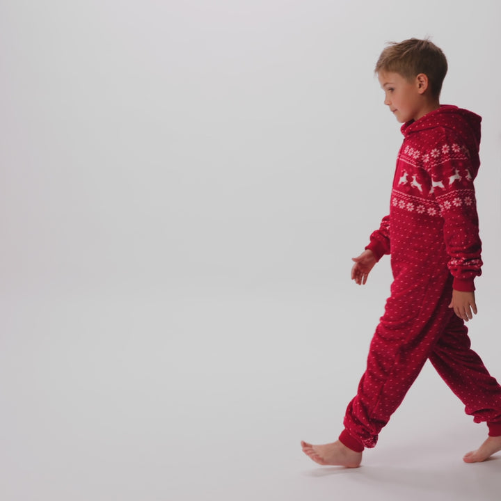 Combinaison de Noël enfant - rouge
