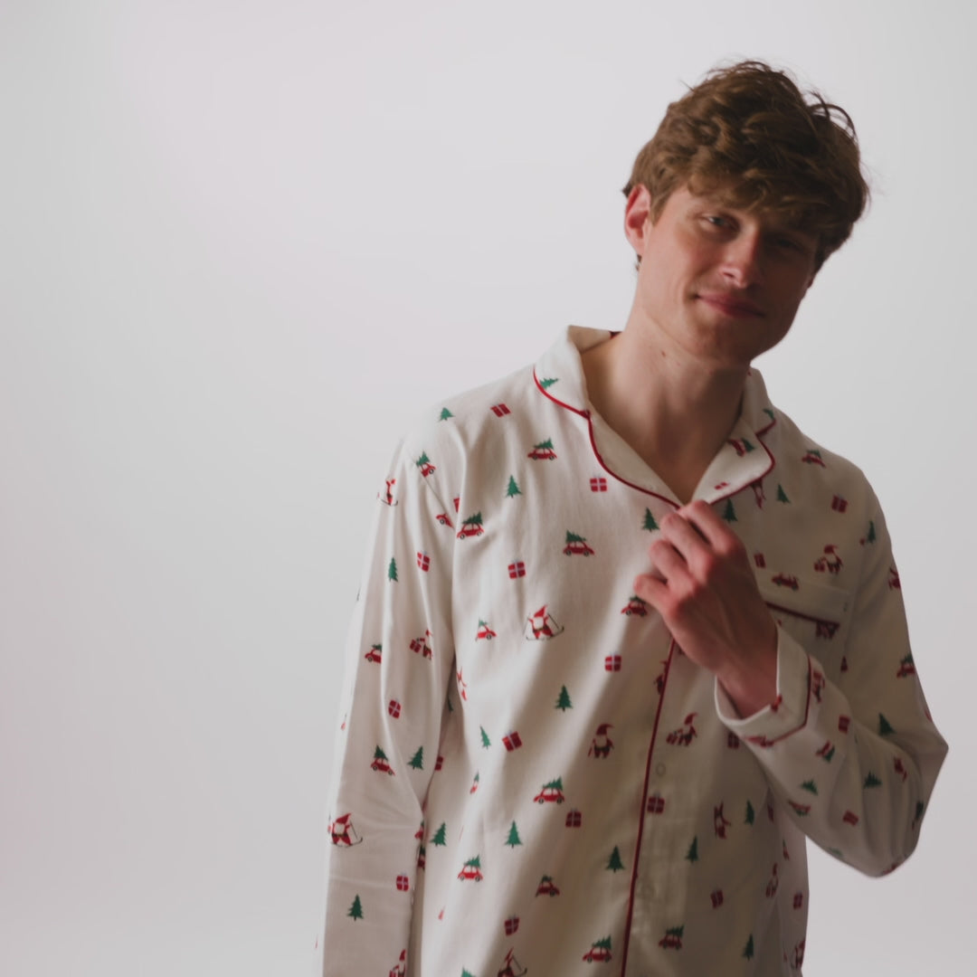 Pyjama de Noël homme en flanelle Gui